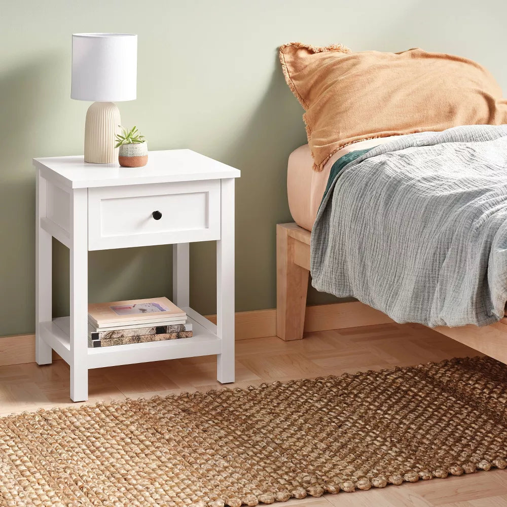 Traditional Side Table with Storage Drawer