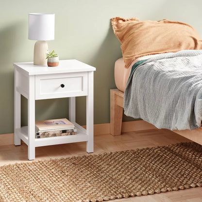 Traditional Side Table with Storage Drawer