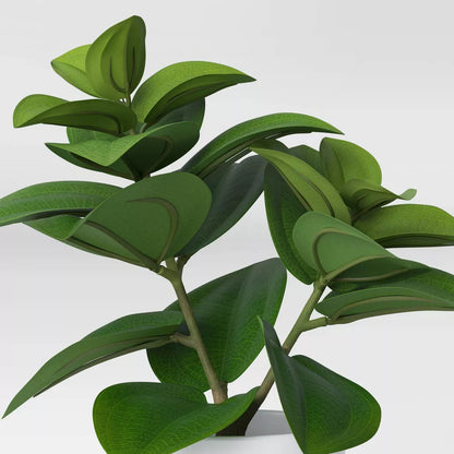 Artificial Peperomia Caperata Potted Plant