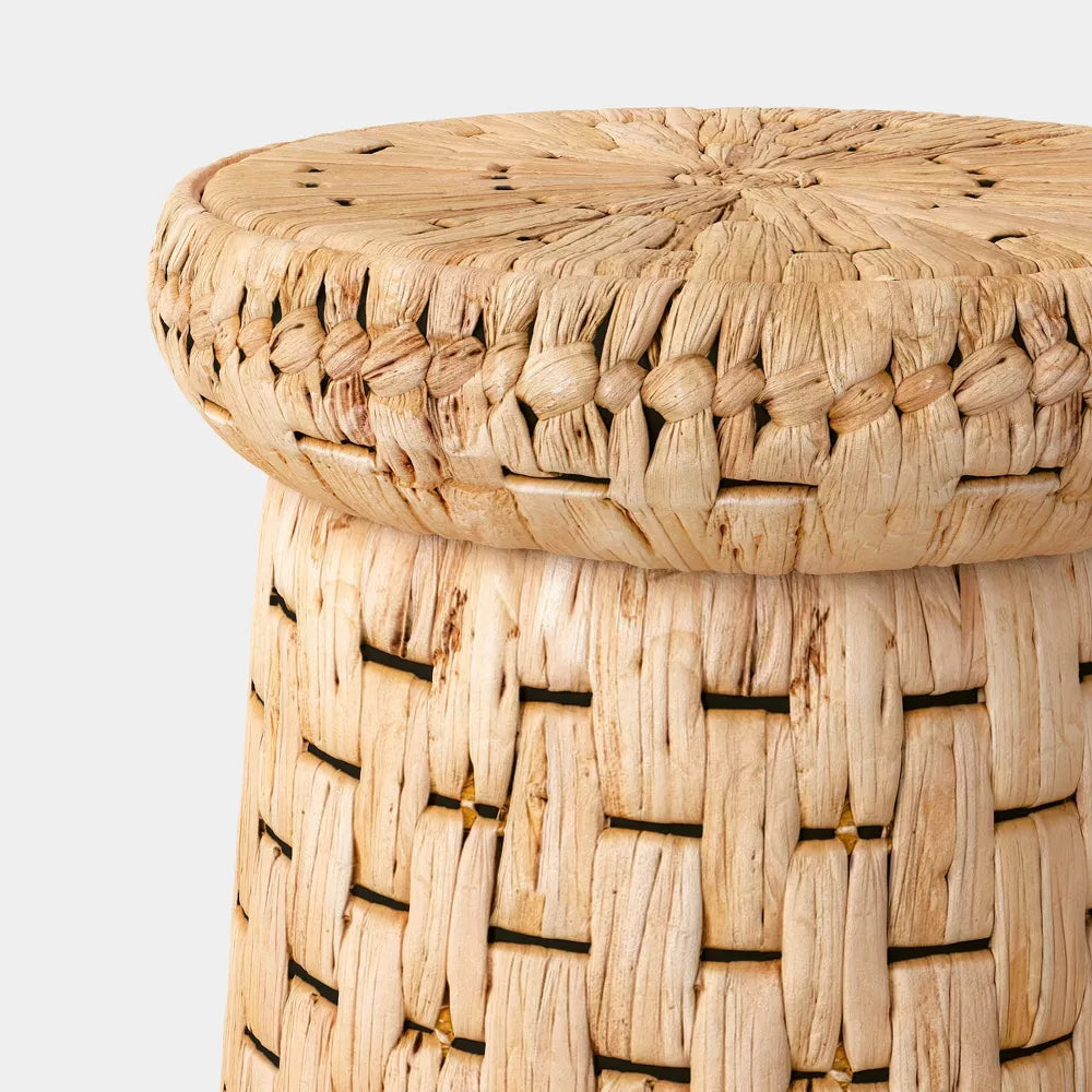 Mushroom Shaped Woven Side Table